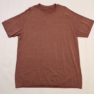 Lululemon Shirt Mens XL Brown Short Sleeve Seamless Get Outside Get Sweaty